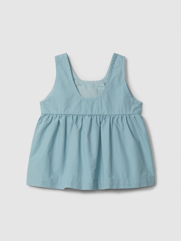 Plain twill pinafore dress Plain twill pinafore dress