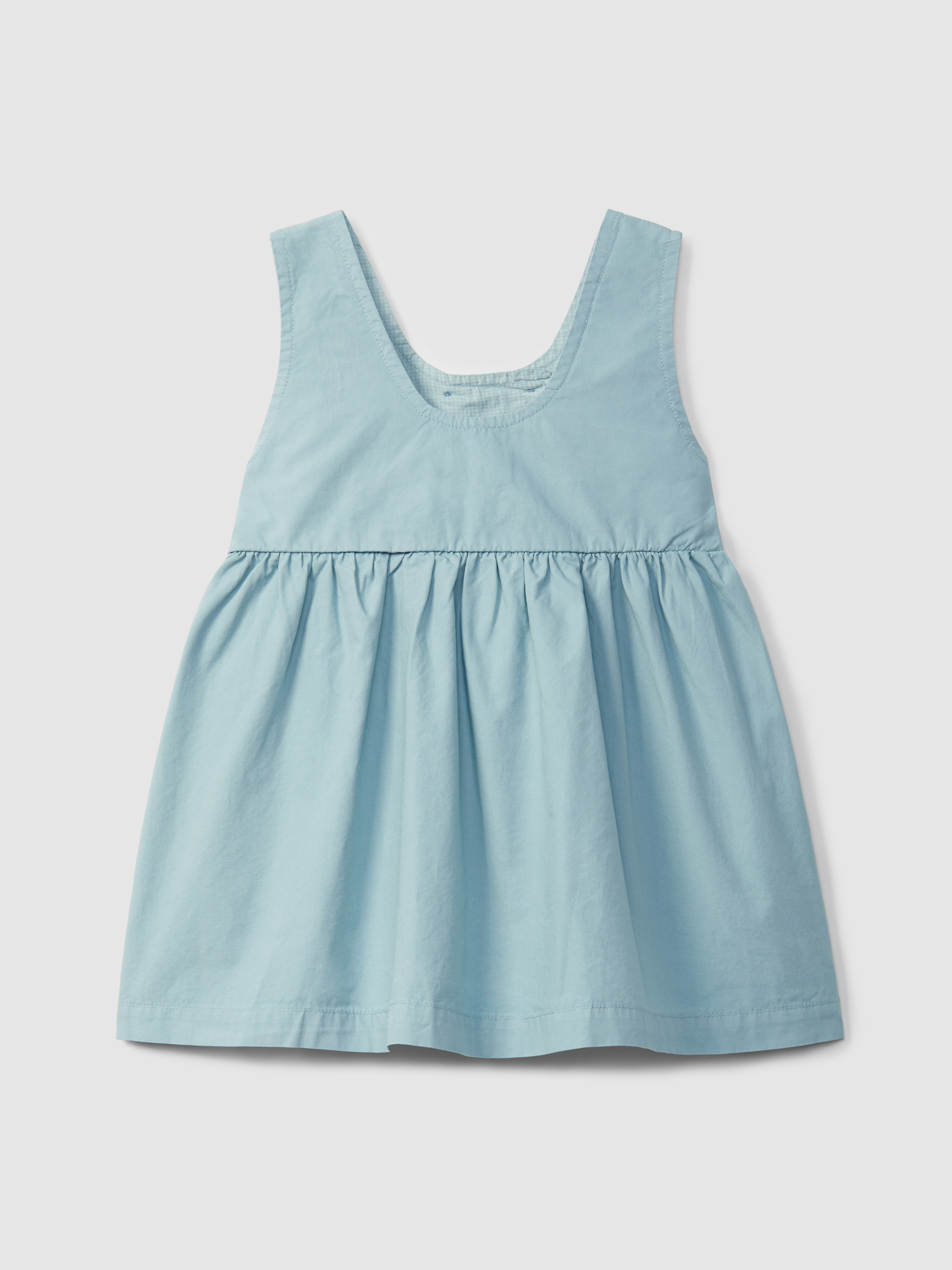 Plain twill pinafore dress