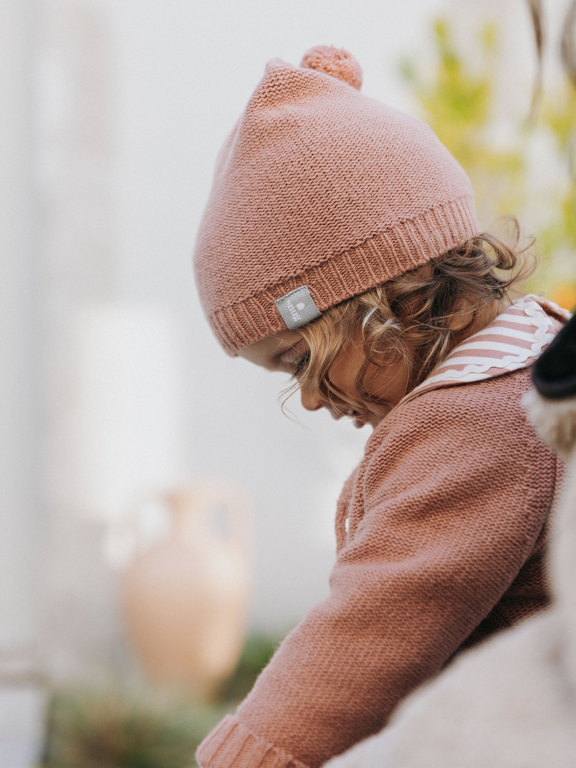 Gorro de punto con pompón