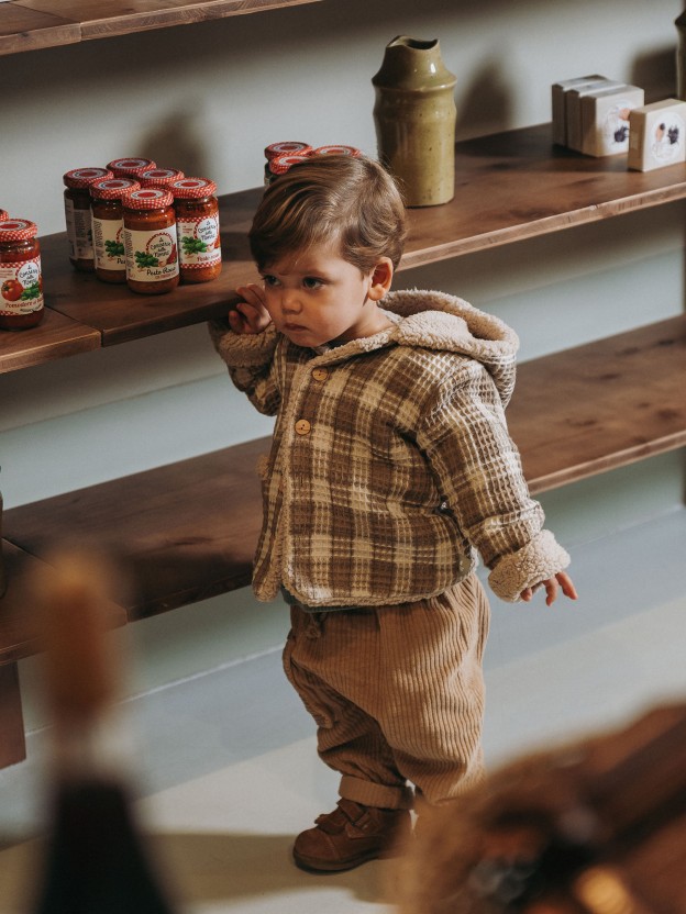Gilet tissu gaufré à capuche Gilet tissu gaufré à capuche