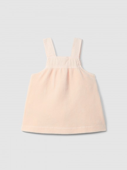 Corduroy-type fabric pinafore dress Corduroy-type fabric pinafore dress