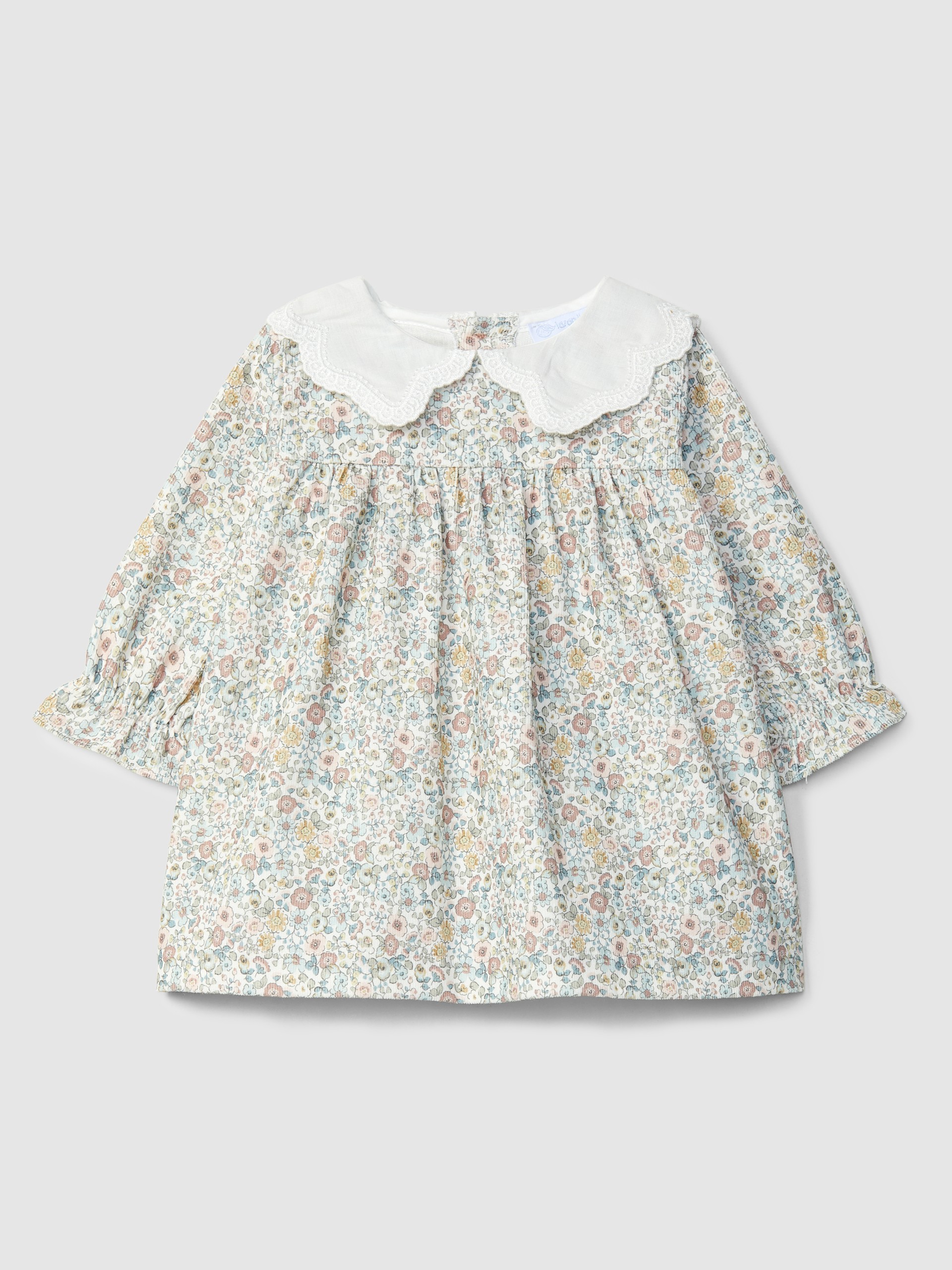 Vestido em bombazine estampada