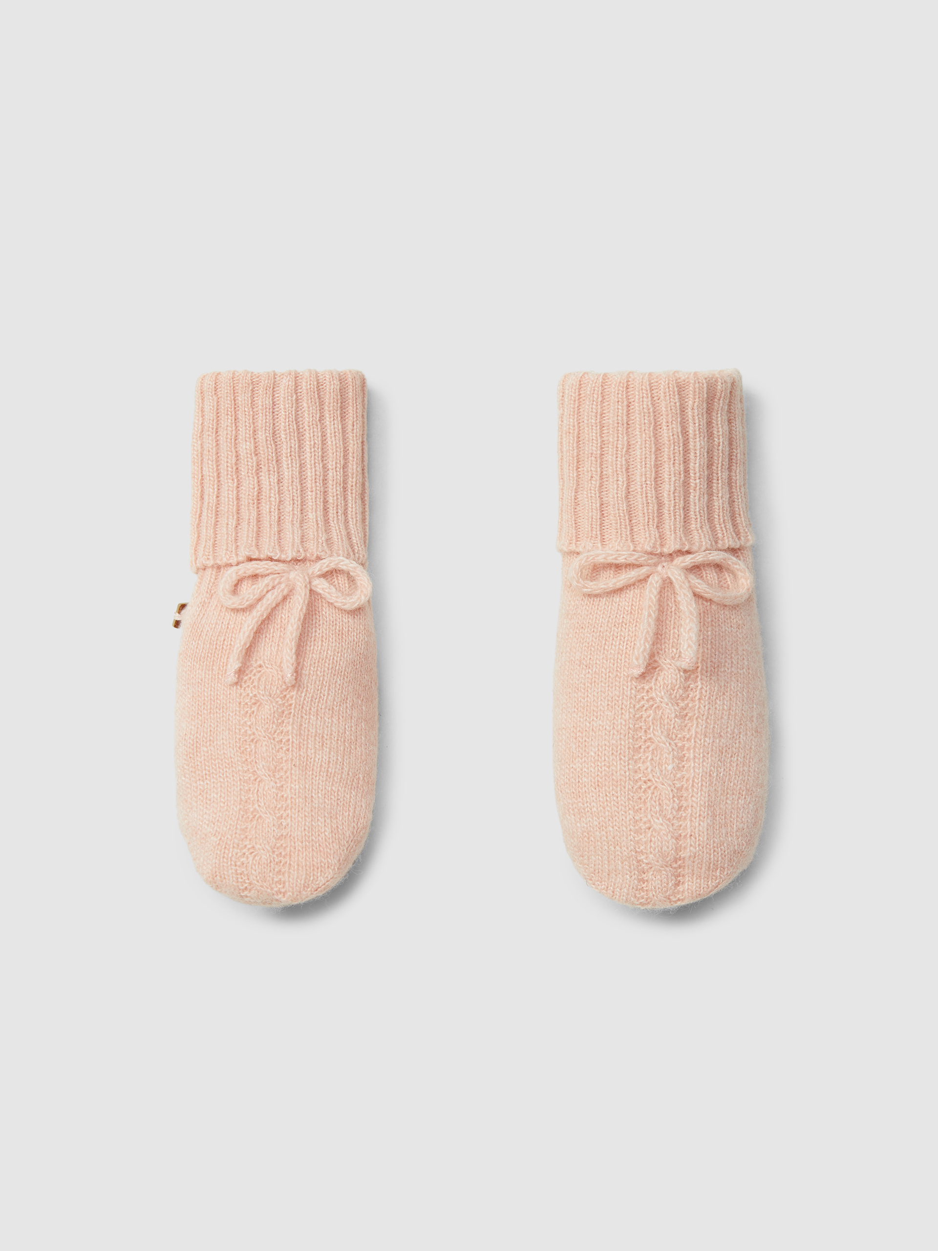 Knitted booties with cable-knit detail