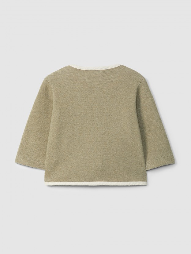 Gilet en maille double avec poches Gilet en maille double avec poches