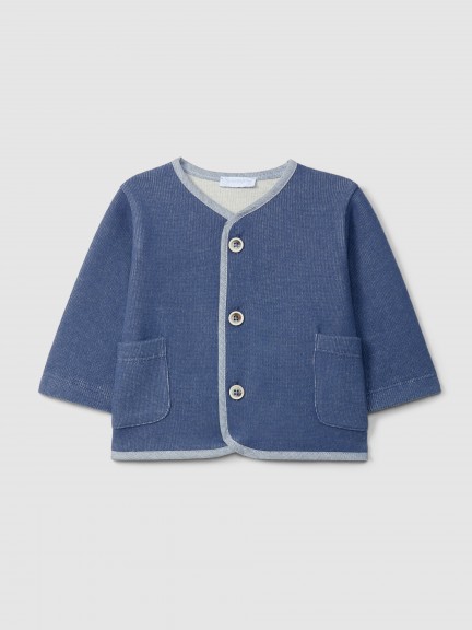Double-layered jersey jacket with pockets Double-layered jersey jacket with pockets