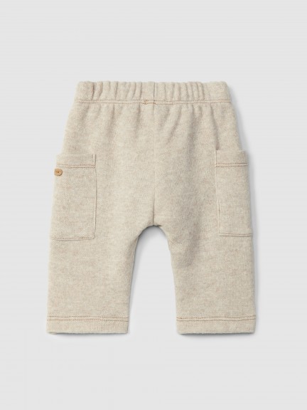 Pull-up pants in double-layered jersey with pockets Pull-up pants in double-layered jersey with pockets