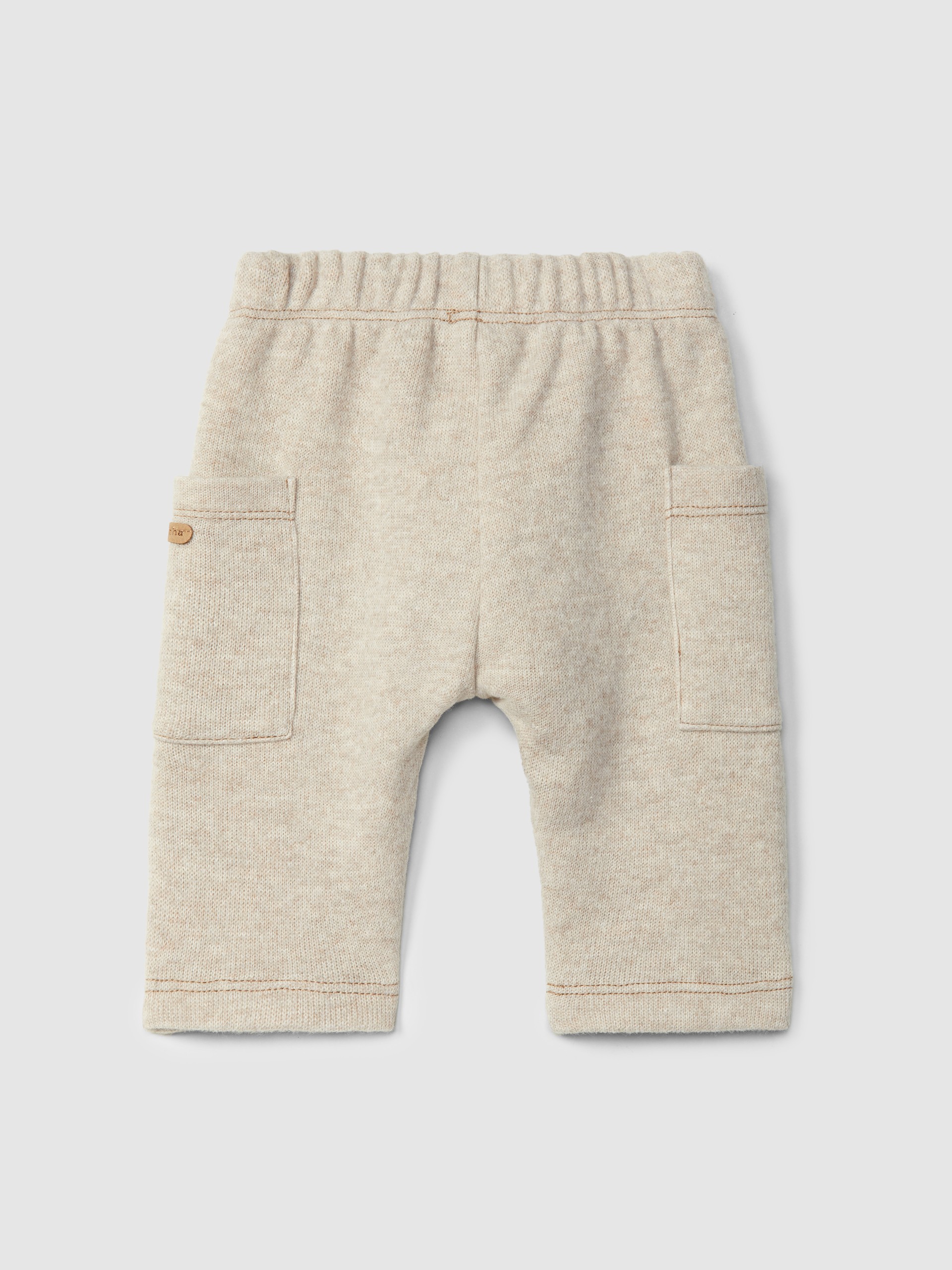 Pull-up pants in double-layered jersey with pockets