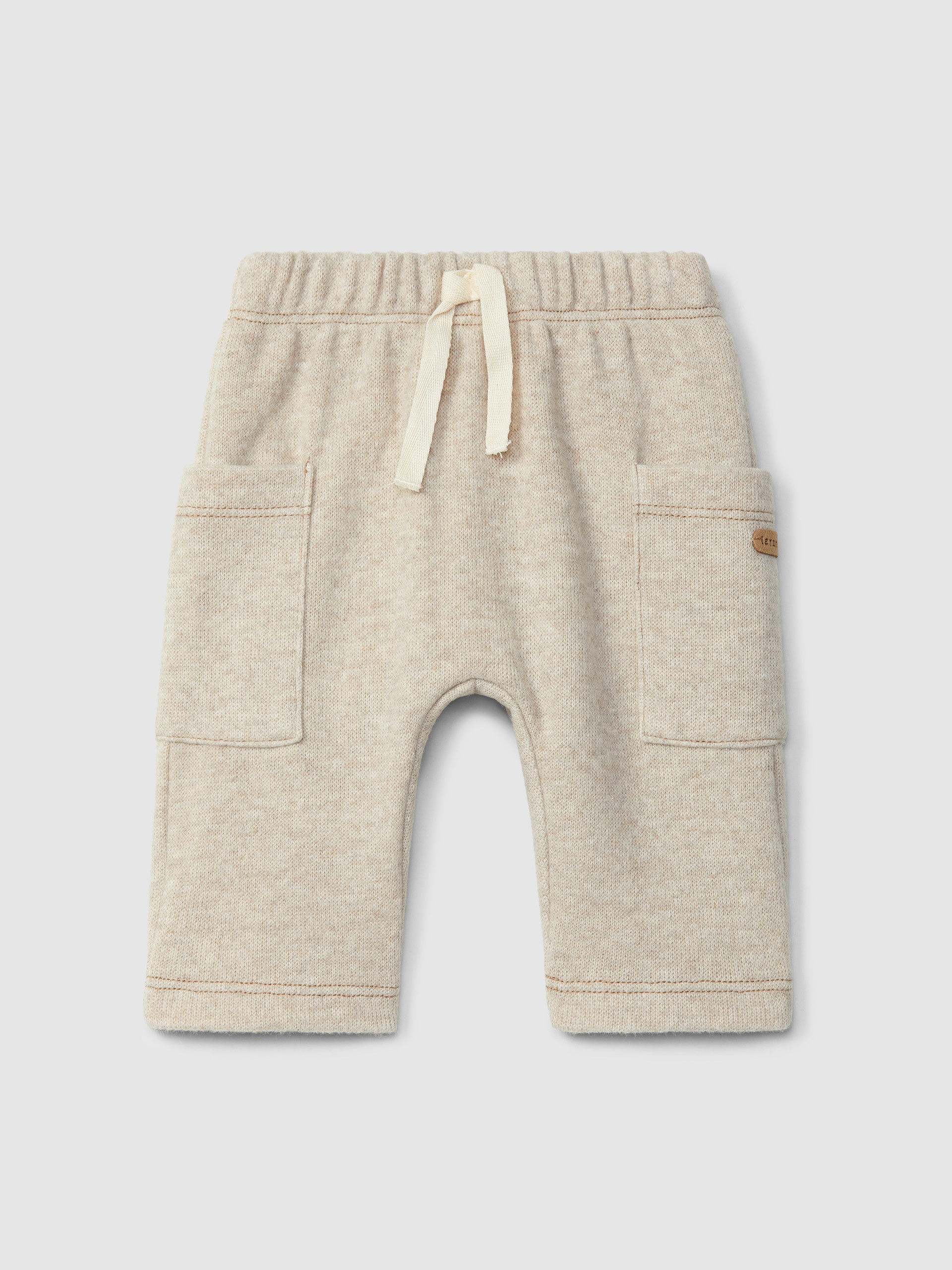 Pull-up pants in double-layered jersey with pockets