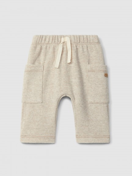 Pull-up pants in double-layered jersey with pockets Pull-up pants in double-layered jersey with pockets