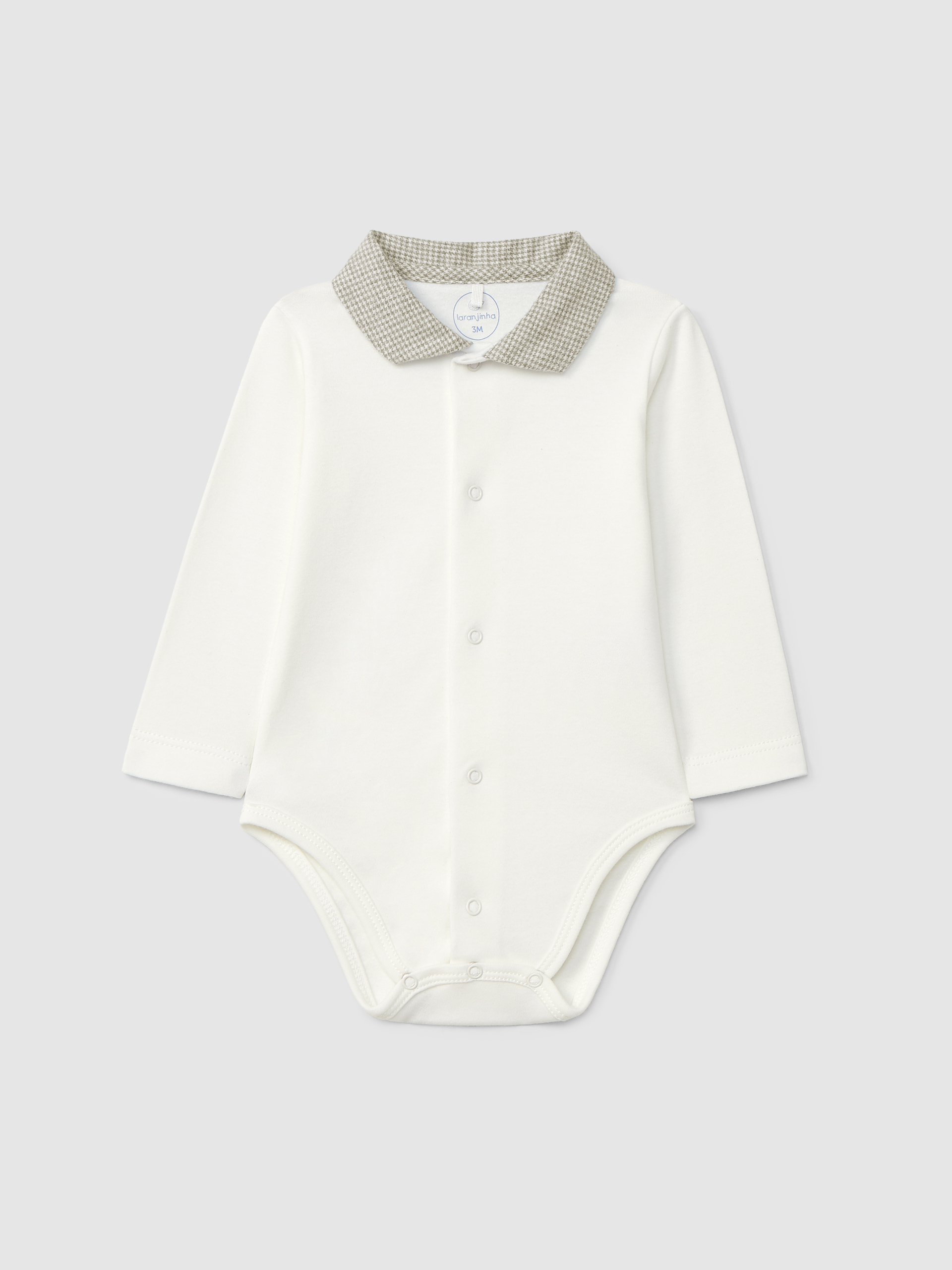 Body con cuello puntiagudo micro-vichy