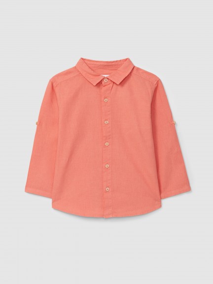 Plain shirt with collar Plain shirt with collar