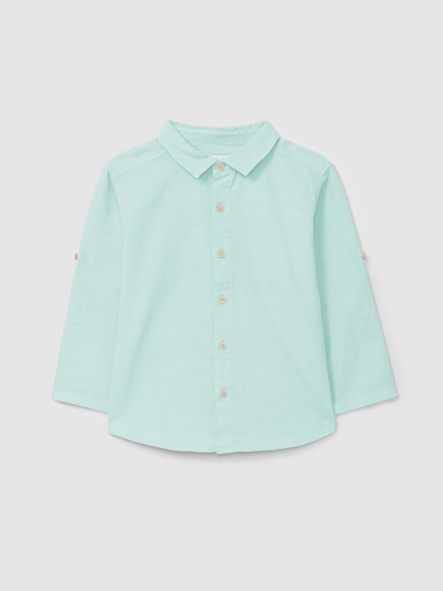 Plain shirt with collar Plain shirt with collar