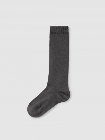 Plain stitch basic knee high socks C�ndor