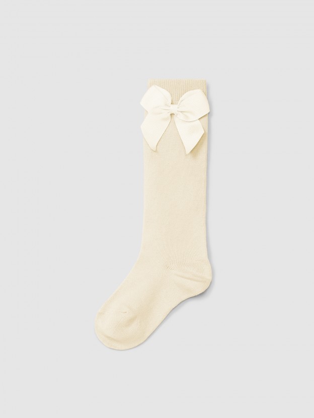 Chaussettes hautes cotton avec noeud latéral Cóndor Chaussettes hautes cotton avec noeud latéral Cóndor