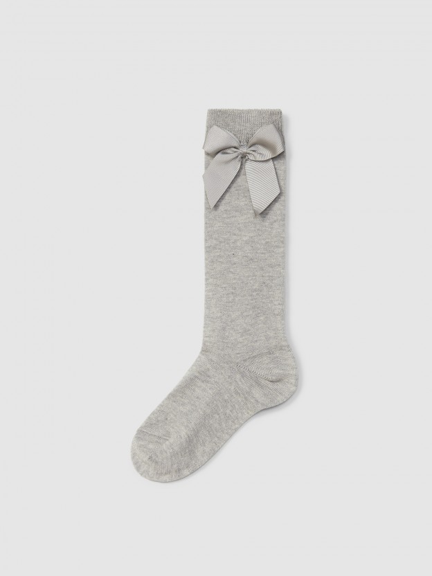 Calcetines altos algodón com lazo lateral Cóndor Calcetines altos algodón com lazo lateral Cóndor