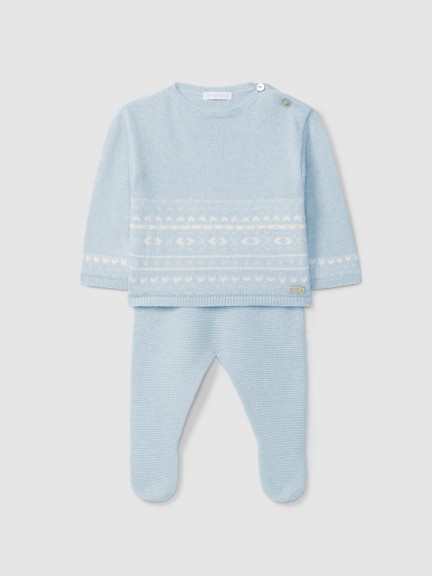 Knitted jacquard two-piece set Knitted jacquard two-piece set