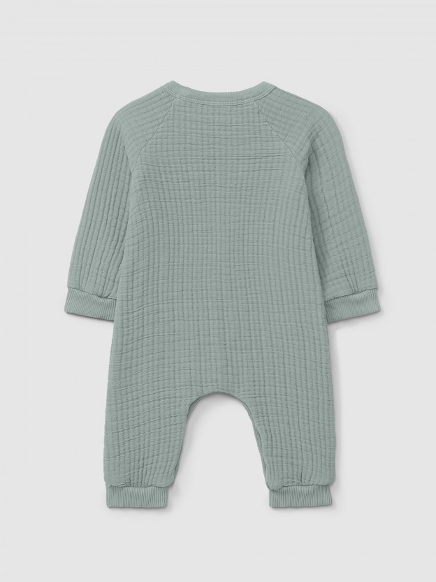 Petit ensemble en gaze double avec remplissage en coton Petit ensemble en gaze double avec remplissage en coton