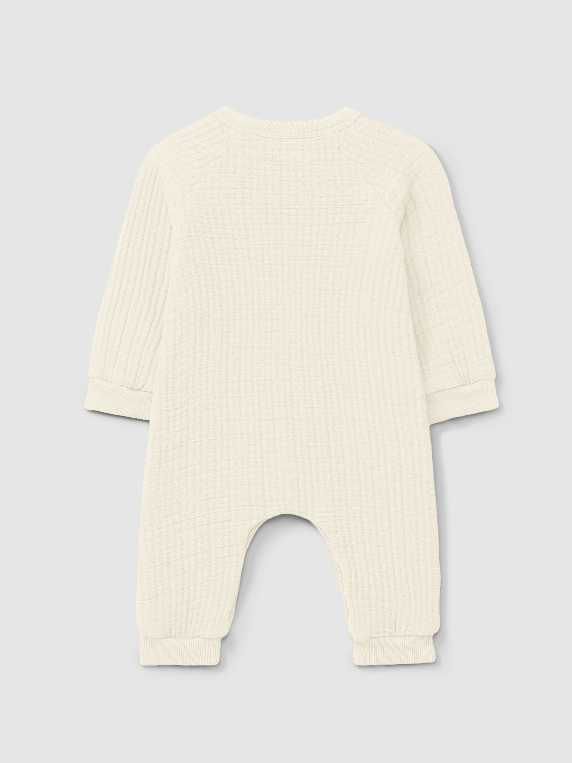 Double gauze romper with cotton padding