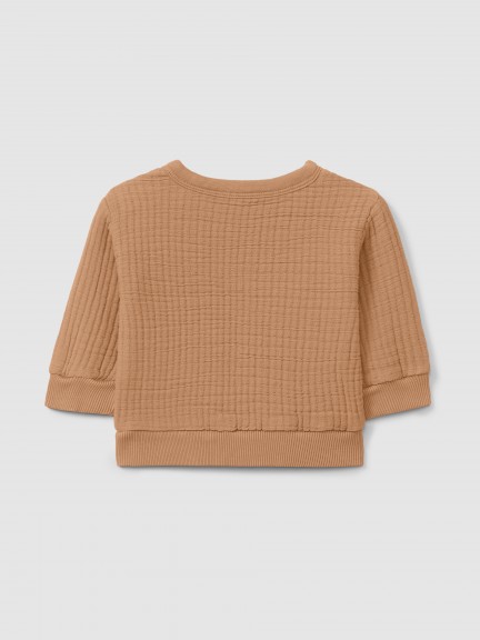 Sudadera en doble gasa con relleno de algodón Sudadera en doble gasa con relleno de algodón