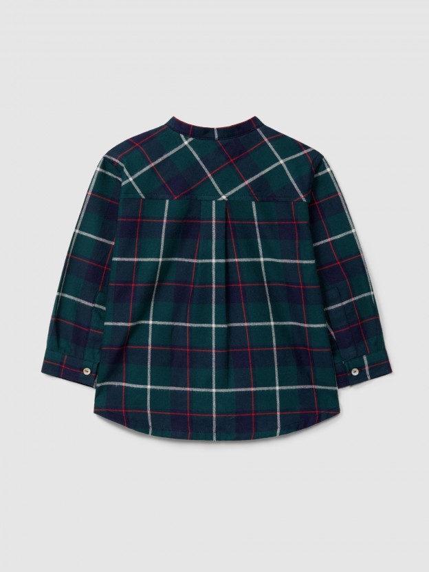 Camisa xadrez gola mao Camisa xadrez gola mao