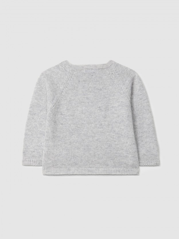 Knitted jumper with intarsia figure Knitted jumper with intarsia figure