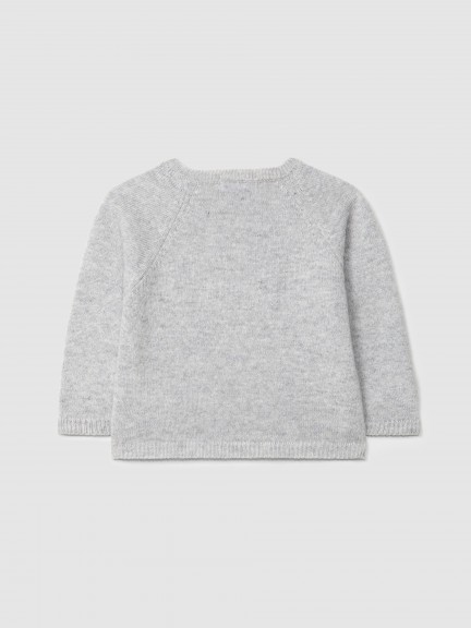 Knitted jumper with intarsia figure Knitted jumper with intarsia figure