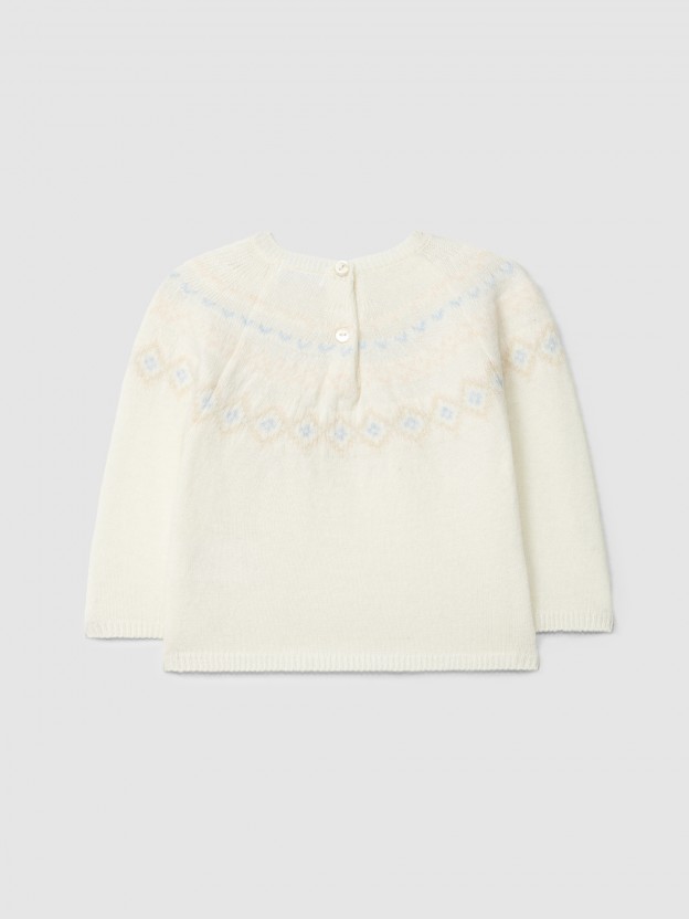 Pull tricot� jacquard