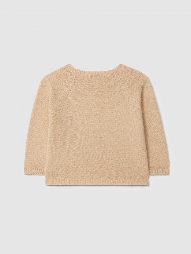 Knitted jumper with intarsia figure Knitted jumper with intarsia figure