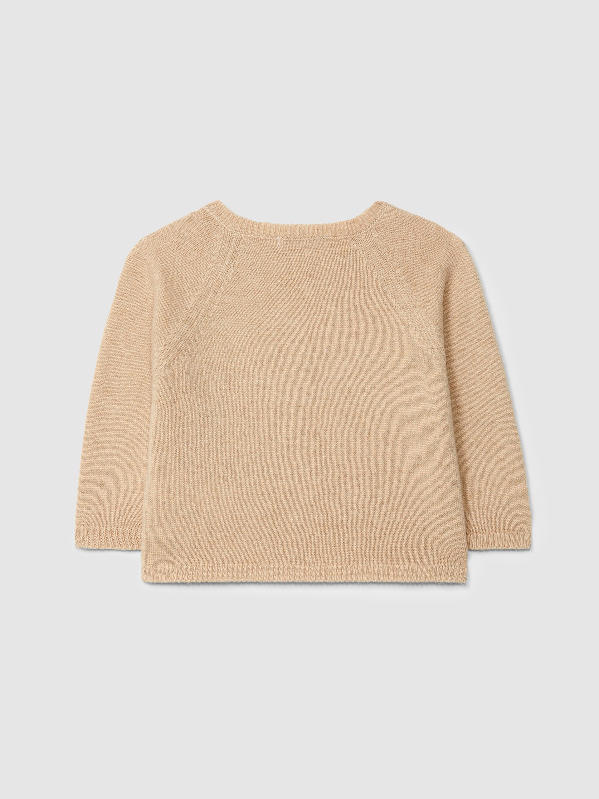 Knitted jumper with intarsia figure