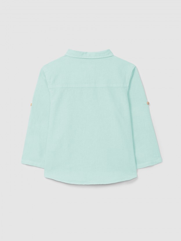 Plain shirt with collar Plain shirt with collar