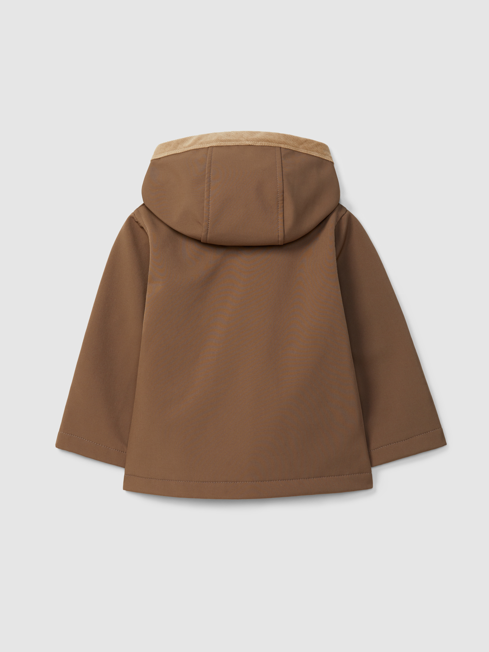 Gilet à capuche détails en velours côtelé