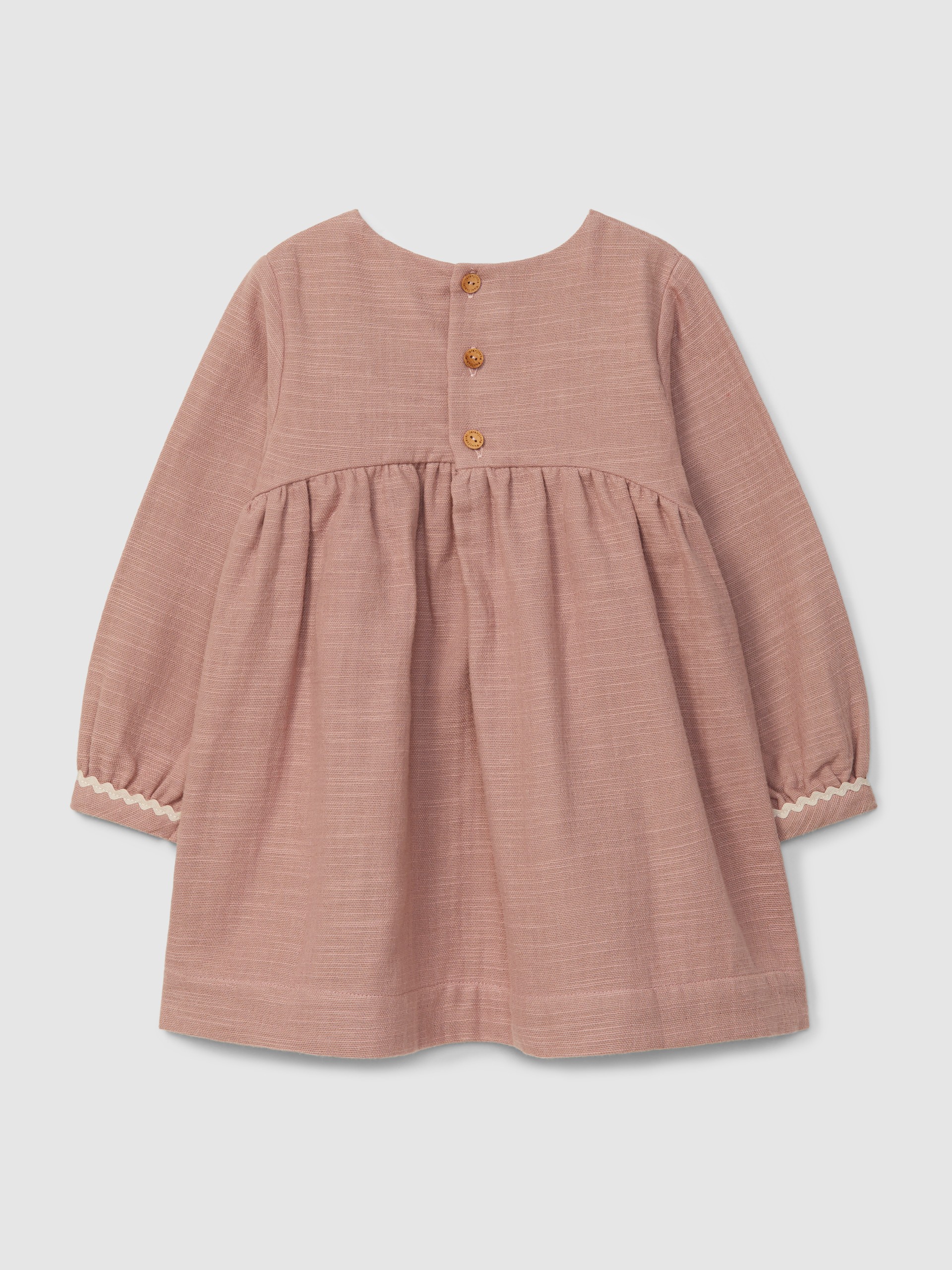 Robe avec détail brodé et galon