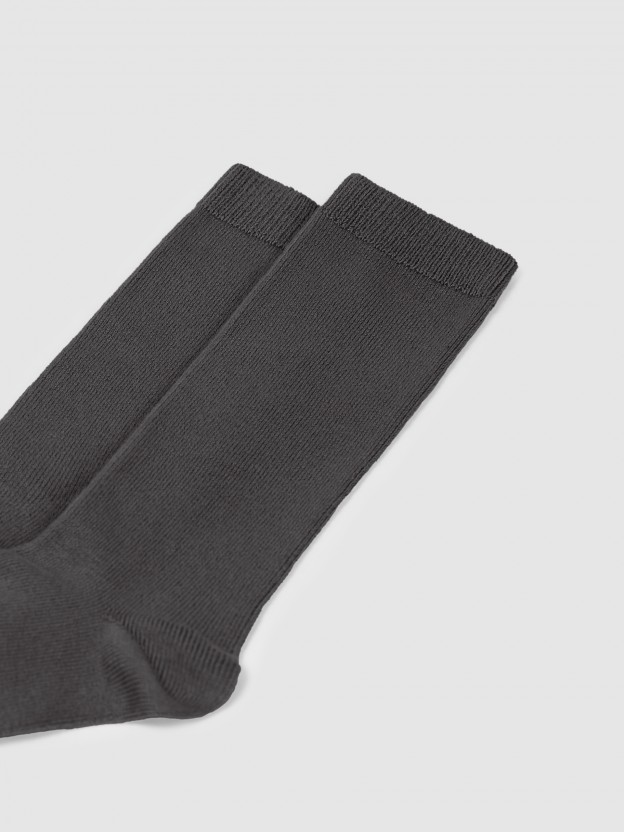 Plain stitch basic knee high socks Cóndor Plain stitch basic knee high socks Cóndor