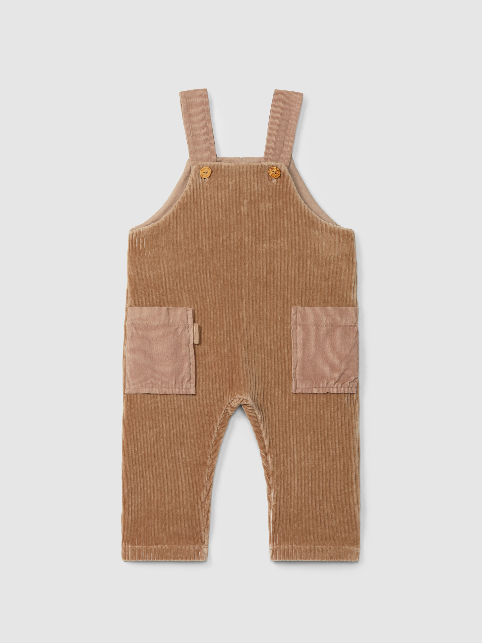 Dungarees in corduroy-type fabric with pockets