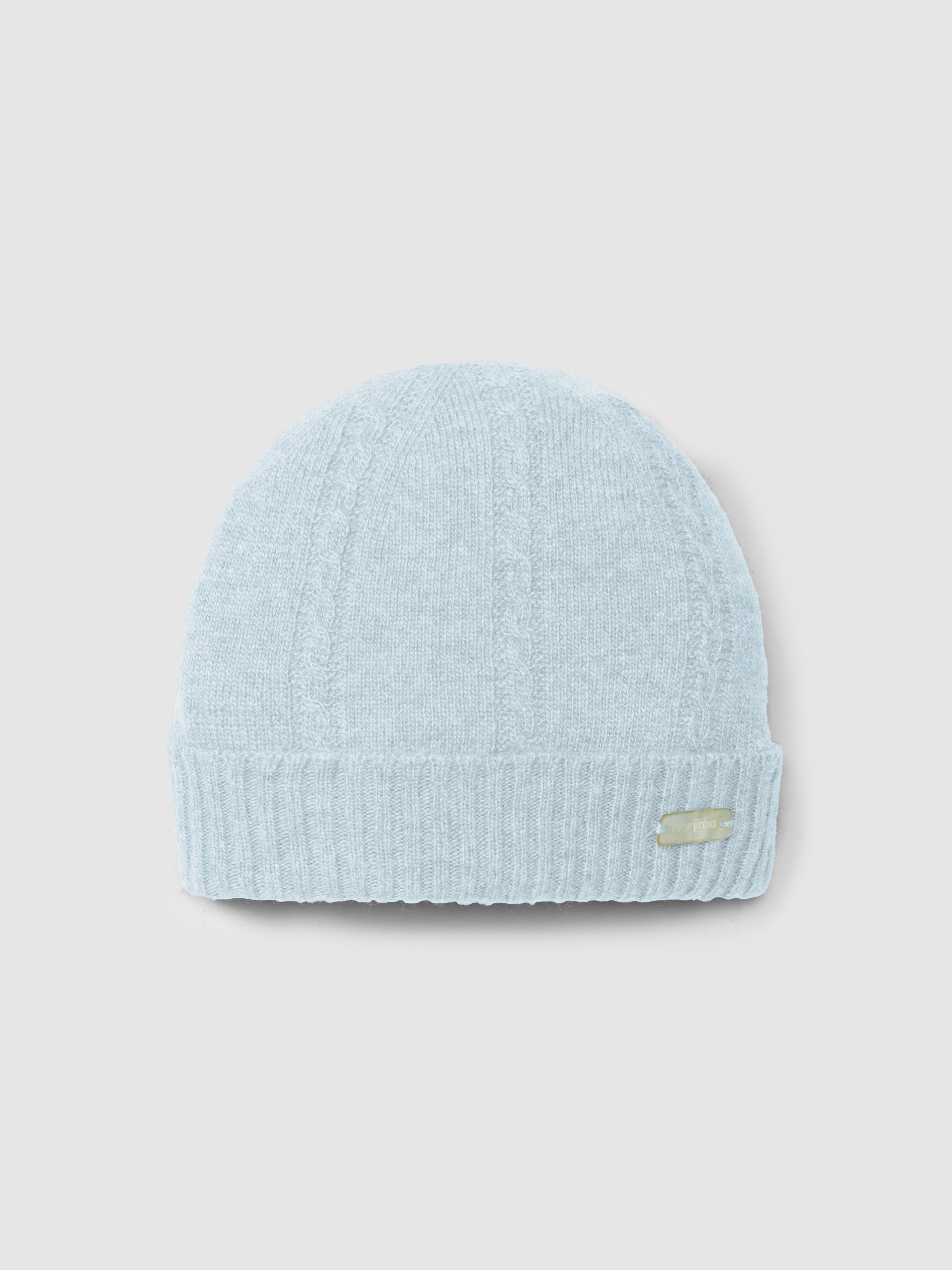 Knitted beanie with cable-knit detail