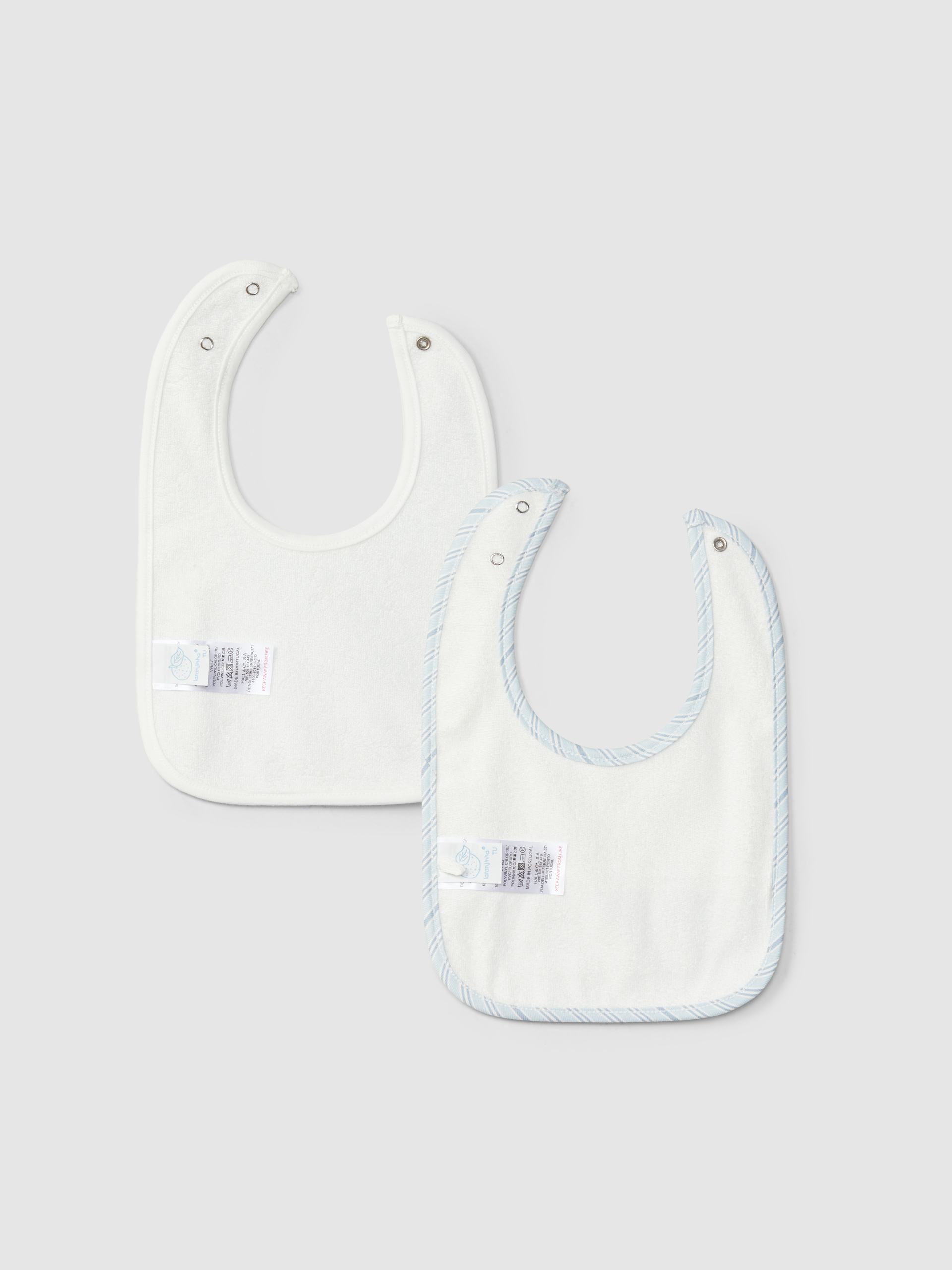 Two-pack printed bibs