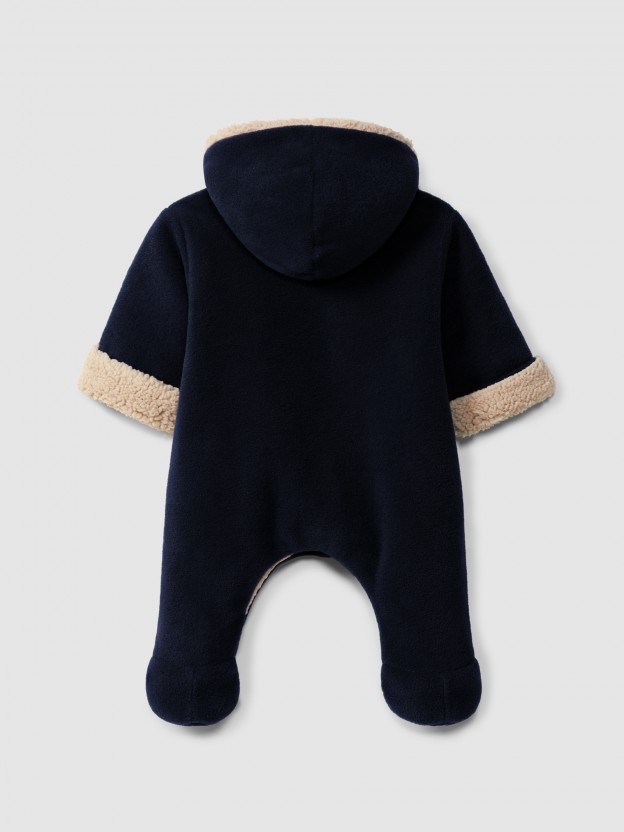 Combinaison de chaleur polaire � capuche