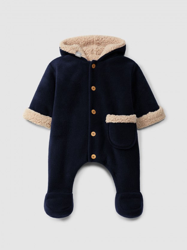 Combinaison de chaleur polaire � capuche