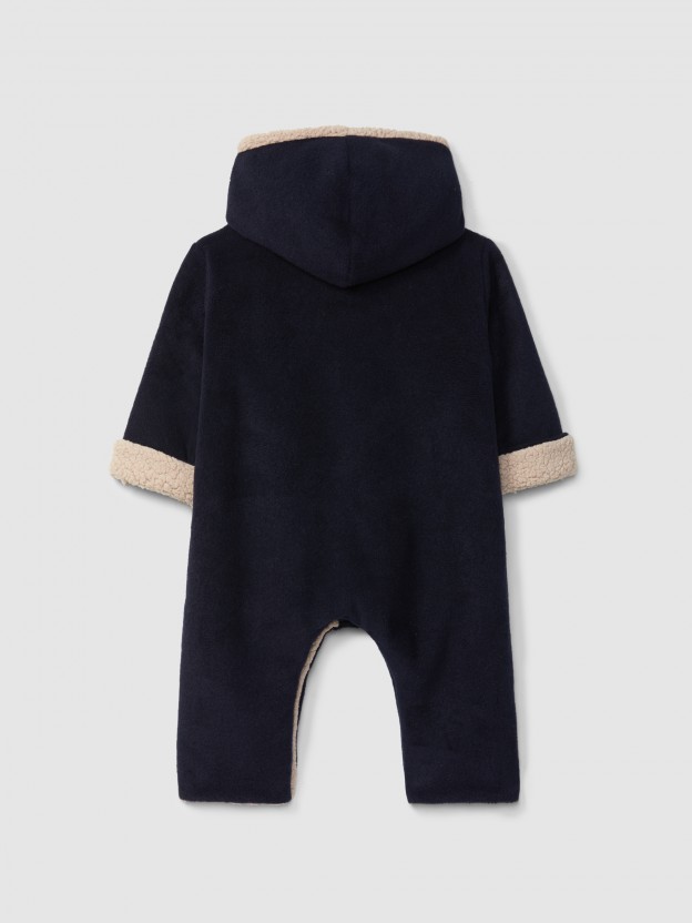 Combinaison de chaleur polaire � capuche