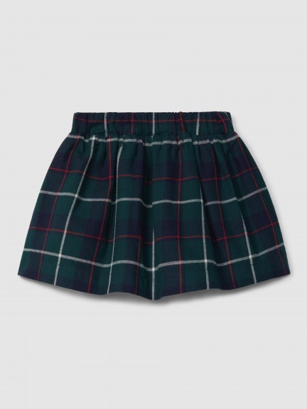 Pull-up check skirt Pull-up check skirt