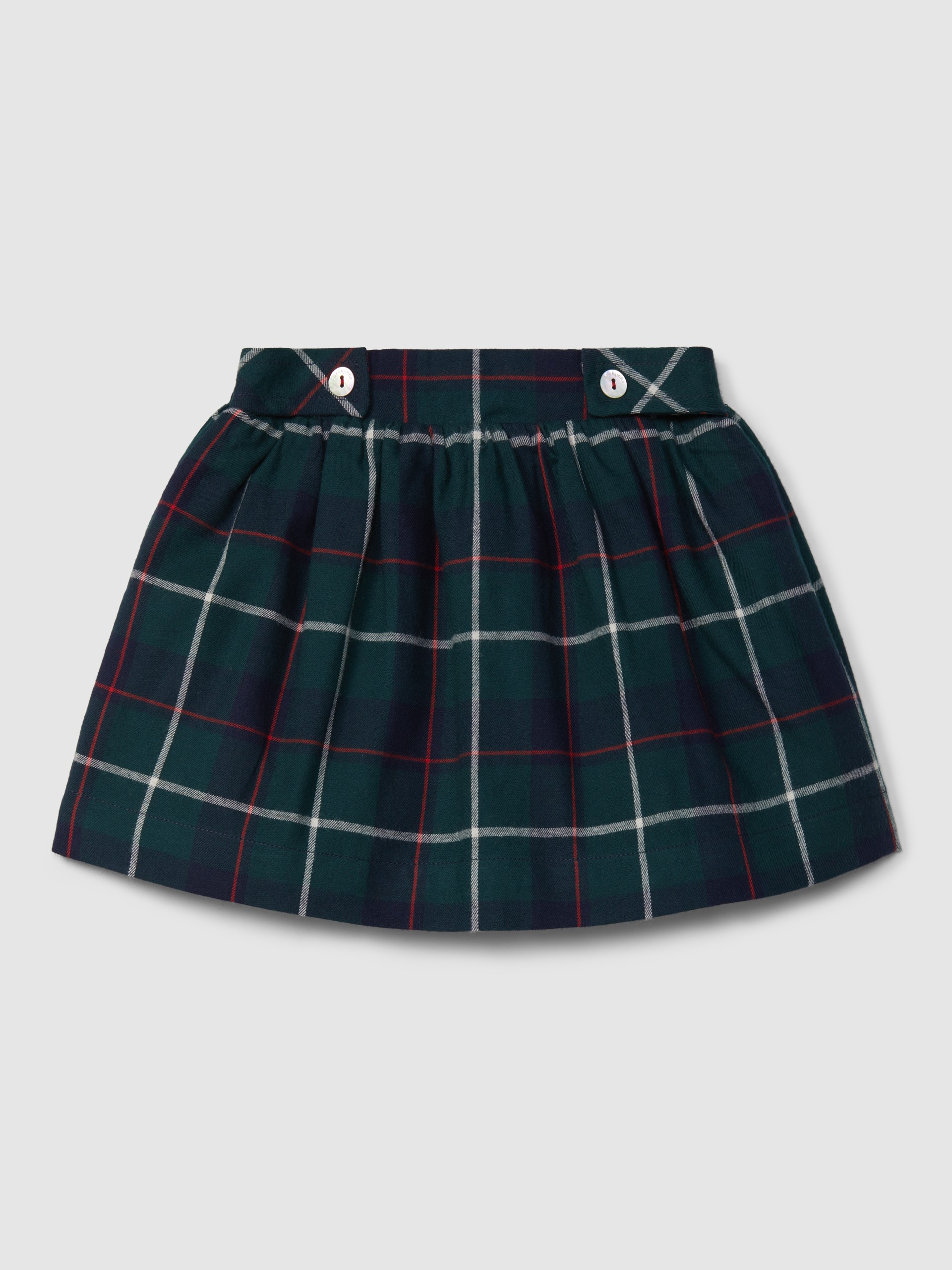 Pull-up check skirt