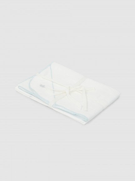 Pack of two burping cloths with embroidered detail