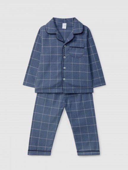 Pijama  cuadros con bolsillo