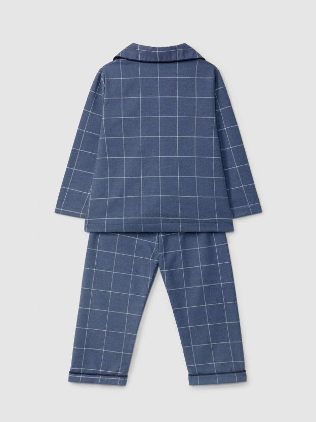 Pijama  cuadros con bolsillo