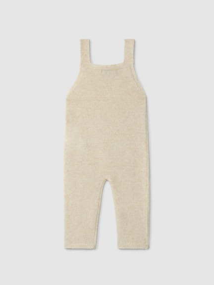 Dungarees knitted in wool with cable-knit detail Dungarees knitted in wool with cable-knit detail