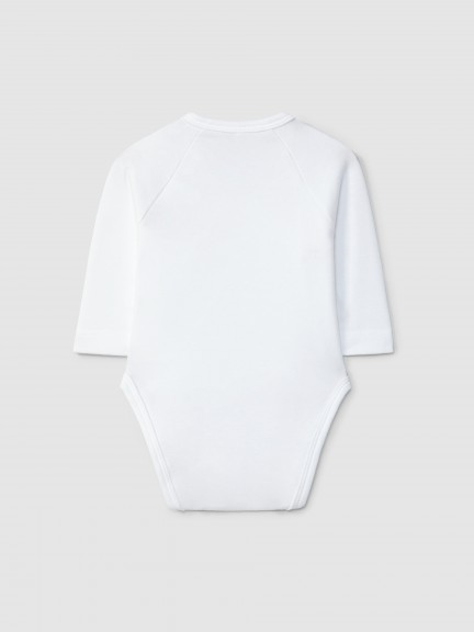 Plain cotton crossover bodysuit Plain cotton crossover bodysuit