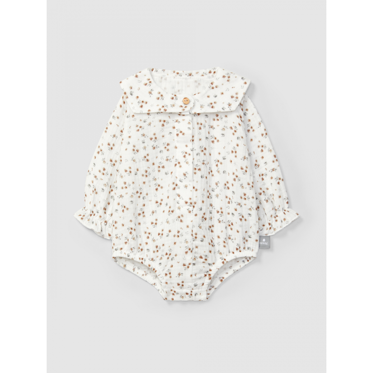Bodysuit in floral printed muslin - 930AX5W101R860013